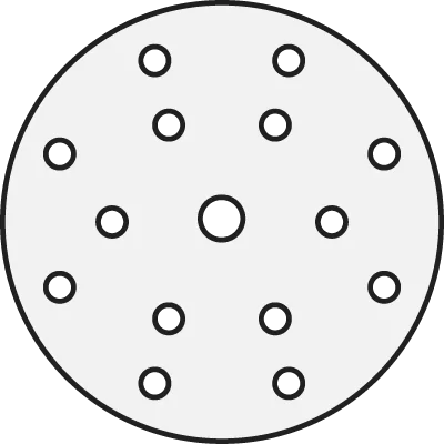 Abrasive Disk 15 Holes Diagram