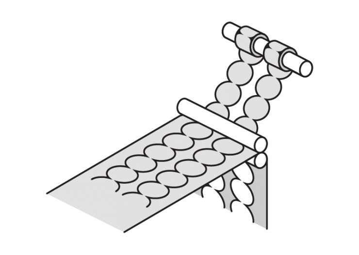 Abrasive Material Output Handling Disc Rolls